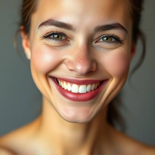 A person with healthy, glowing skin smiling confidently