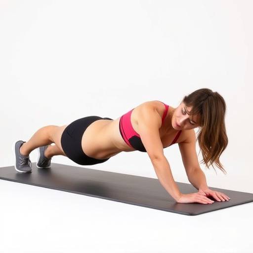Person doing a plank exercise, showing straight back and engaged core