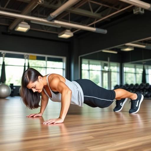 Person doing push-ups with proper alignment