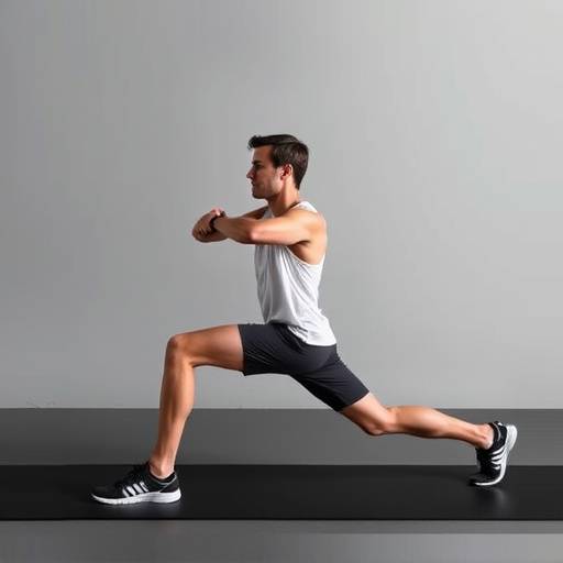 Person performing lunges correctly