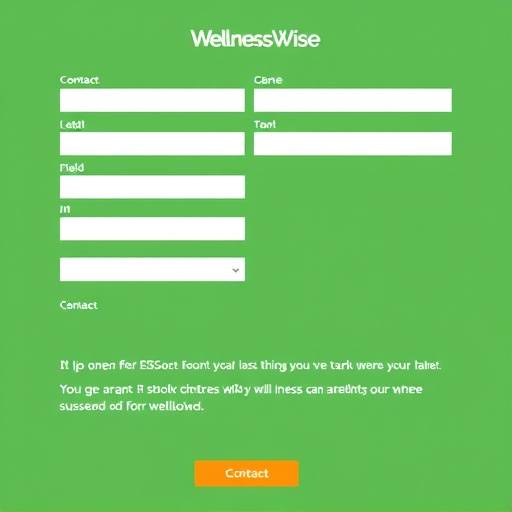 Screenshot of a WellnessWise contact form with clearly labeled fields and instructions.